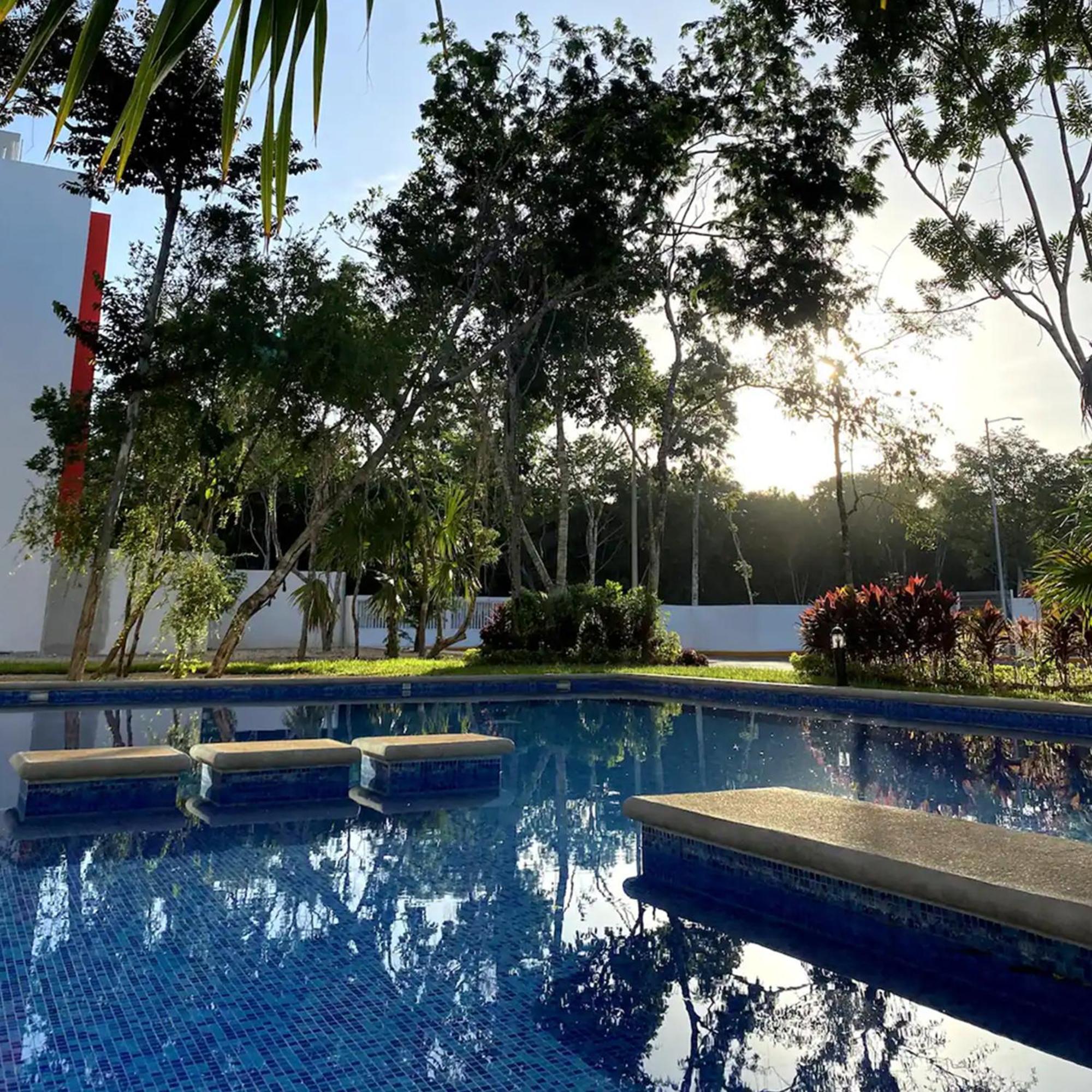 Bonito Departamento En Privada Con Alberca Apartment แคนคูน ภายนอก รูปภาพ